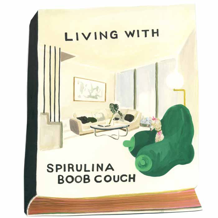 Anna Hoyle, spirulina boob couch