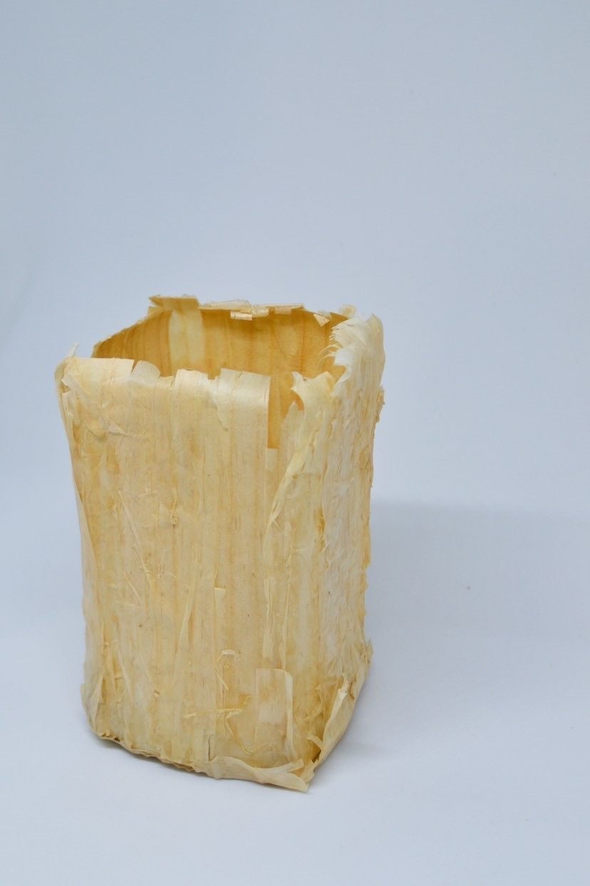 Bolaji Teniola, Timber Shaving Vessel (Rectangular) 500mL