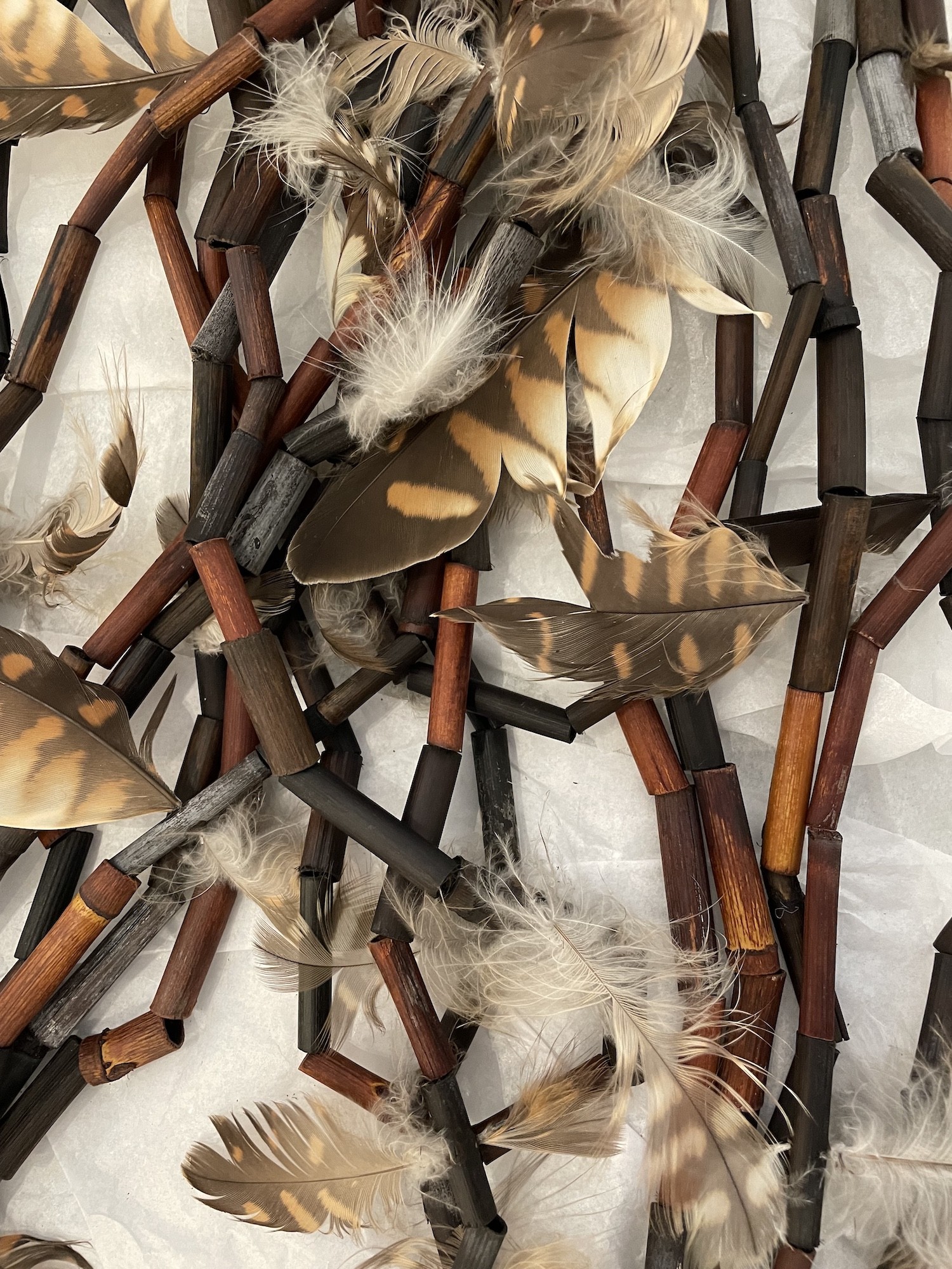 Family Day > Making River Reed Necklace with Maree Clarke